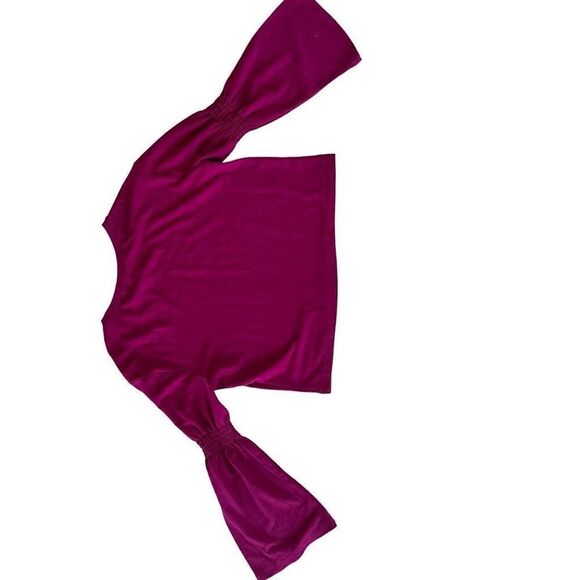 Vintage Y2K Bebe Girls Bling Logo Bell Sleeve Long Sleeve Top Shirt Size L / 14 - Picture 3 of 6